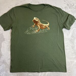 Men's Olive Green Bearded Dragon T-Shirt